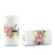 Keramiek kraal tube 11x6mm White-heather pink